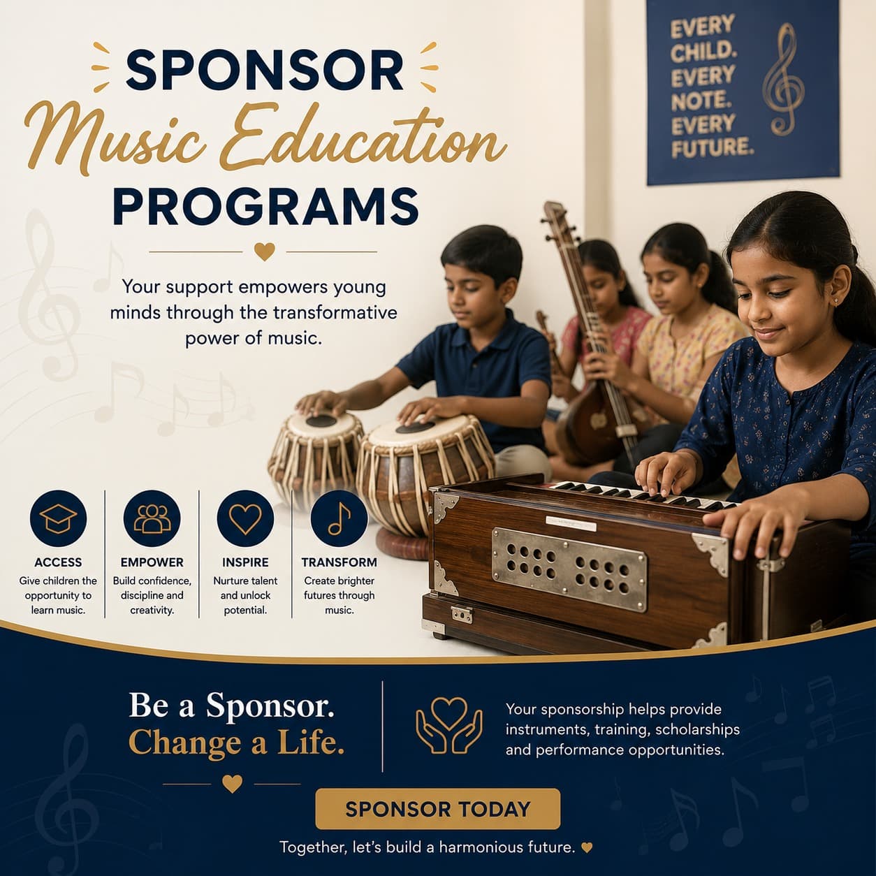 Sponsor music education programs